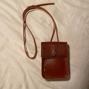 NWT Small Brown Leather Cactus Crossbody Purse